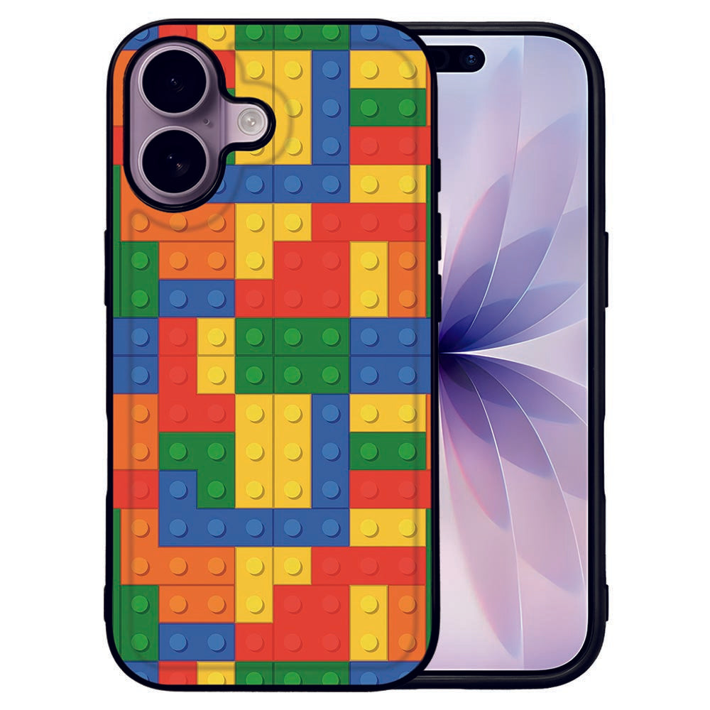 Apple iPhone 17 Back Cover Apple iPhone 17 Blokken blokpatroon zijaanzicht