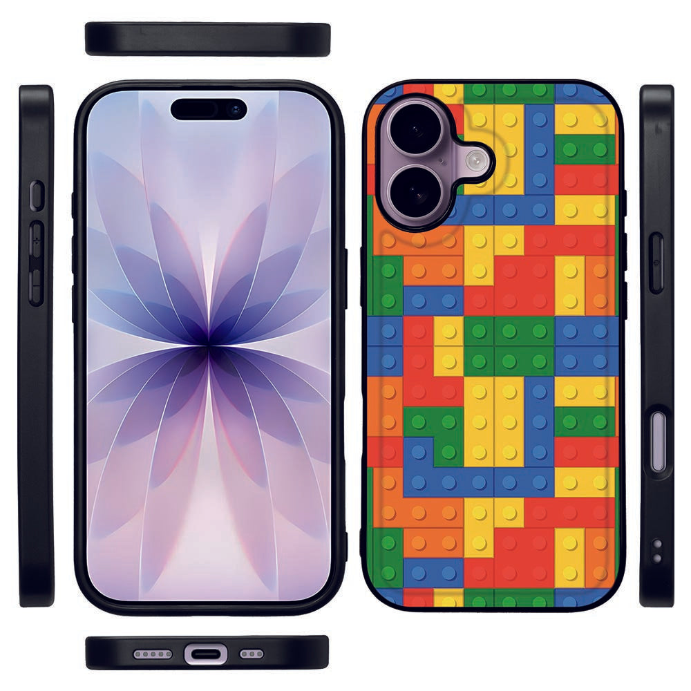 Apple iPhone 17 Back Cover Apple iPhone 17 Blokken blokpatroon voorkant