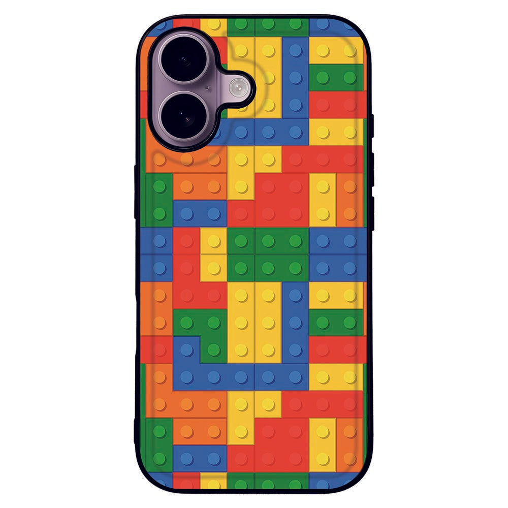 Apple iPhone 17 Back Cover Apple iPhone 17 Blokken blokpatroon achterkant