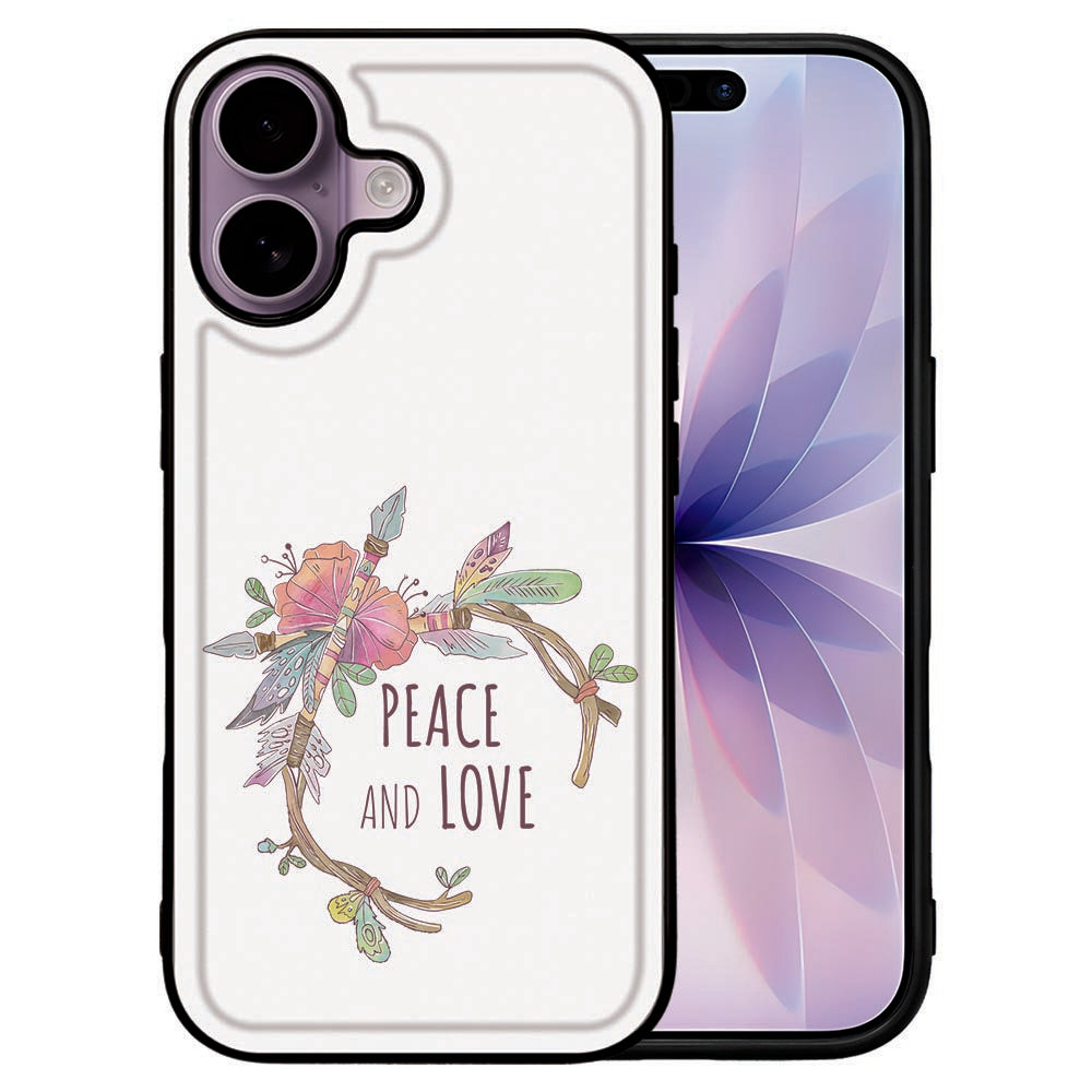 Beschermhoes Apple iPhone 17 Boho Tekst hoesje bloemen ontwerp voorkant