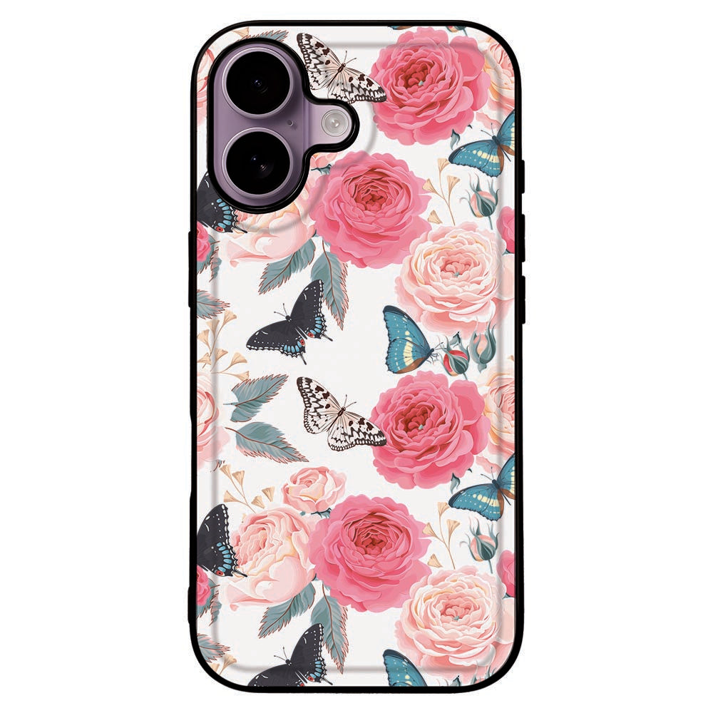 iPhone 17 Telefoonhoesje Butterfly Roses achterkant