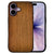 Hoesje Apple iPhone 17 Backcover Donker Hout donker hout achterkant zwart TPU aanzicht