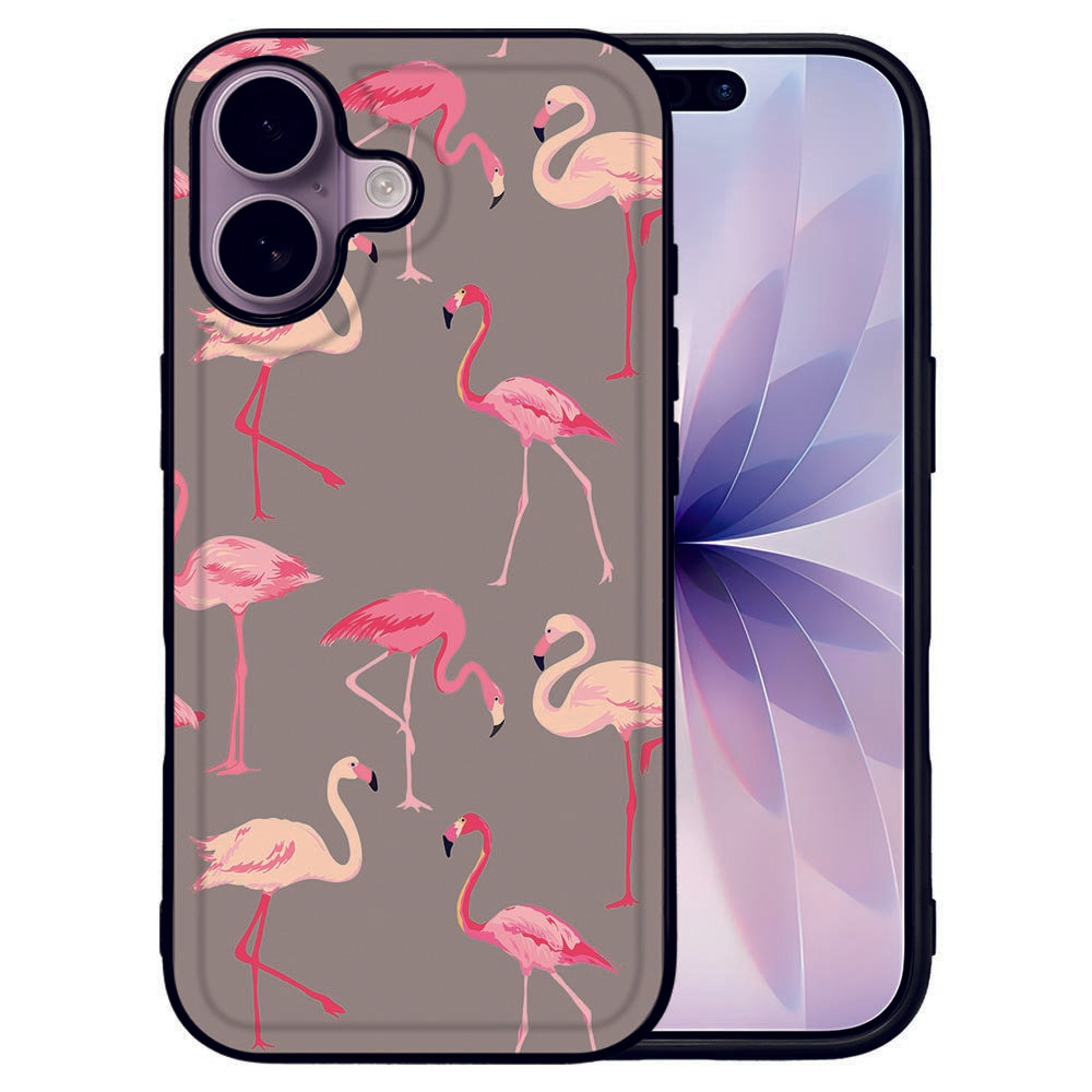 Apple iPhone 17 Beschermhoes Flamingo flamingo design achteraanzicht