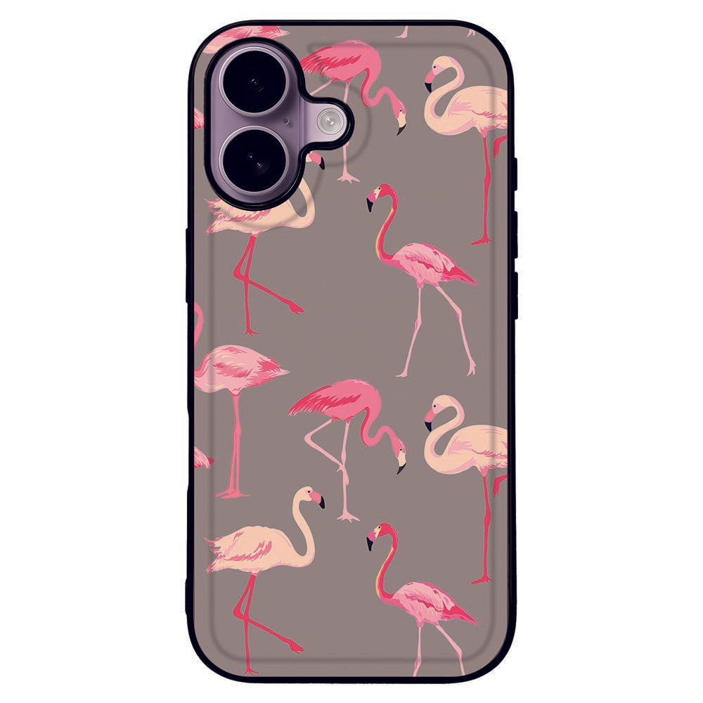 Apple iPhone 17 Beschermhoes Flamingo flamingo ontwerp zijaanzicht