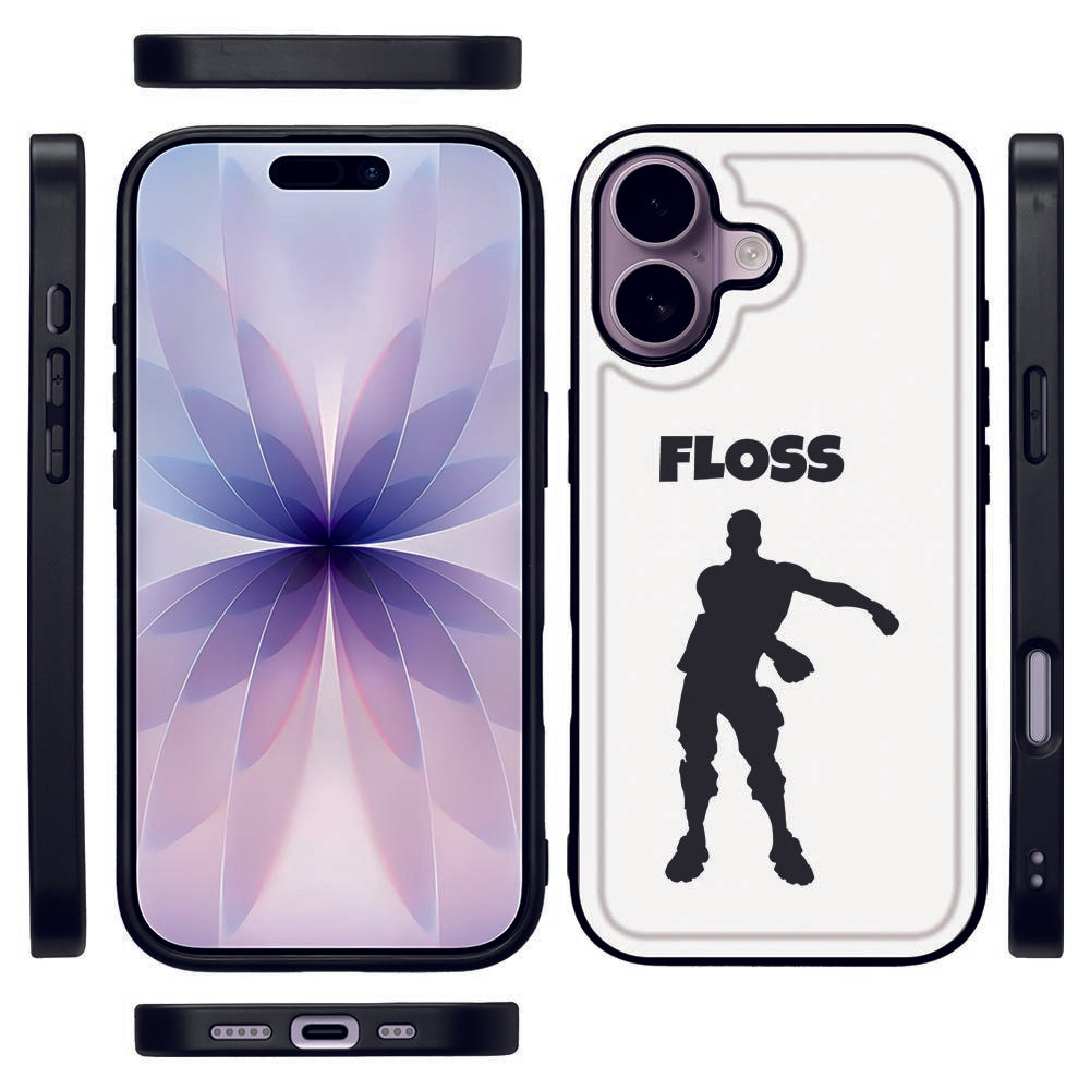 Apple iPhone 17 Backcover Hoesje Floss design Floss aanzicht