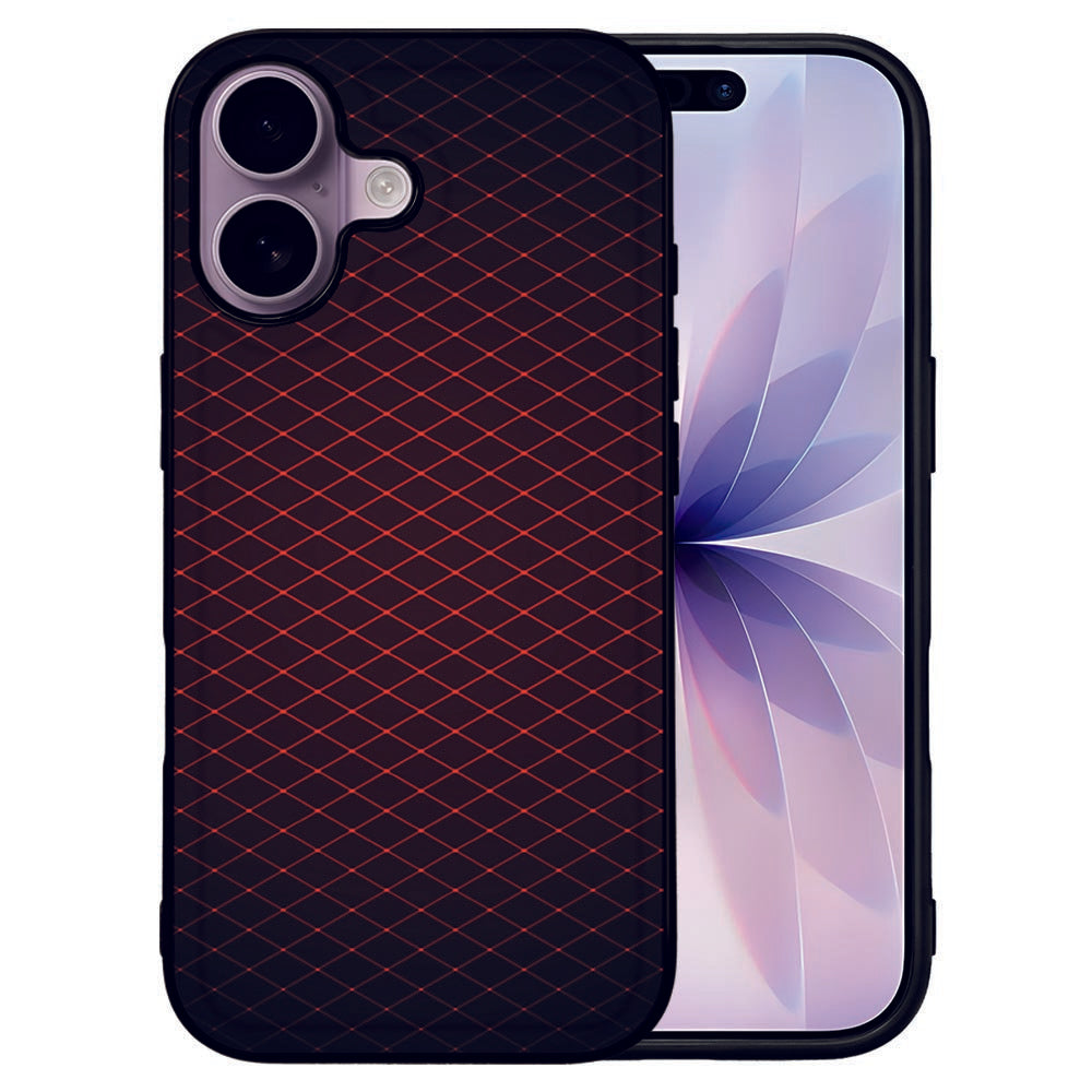 Apple iPhone 17 Back Cover Geruit Rood achterkant geruit design rood