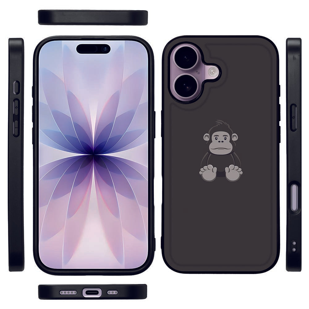 Back Cover Apple iPhone 17 Gorilla gorilla ontwerp zwart aanzicht