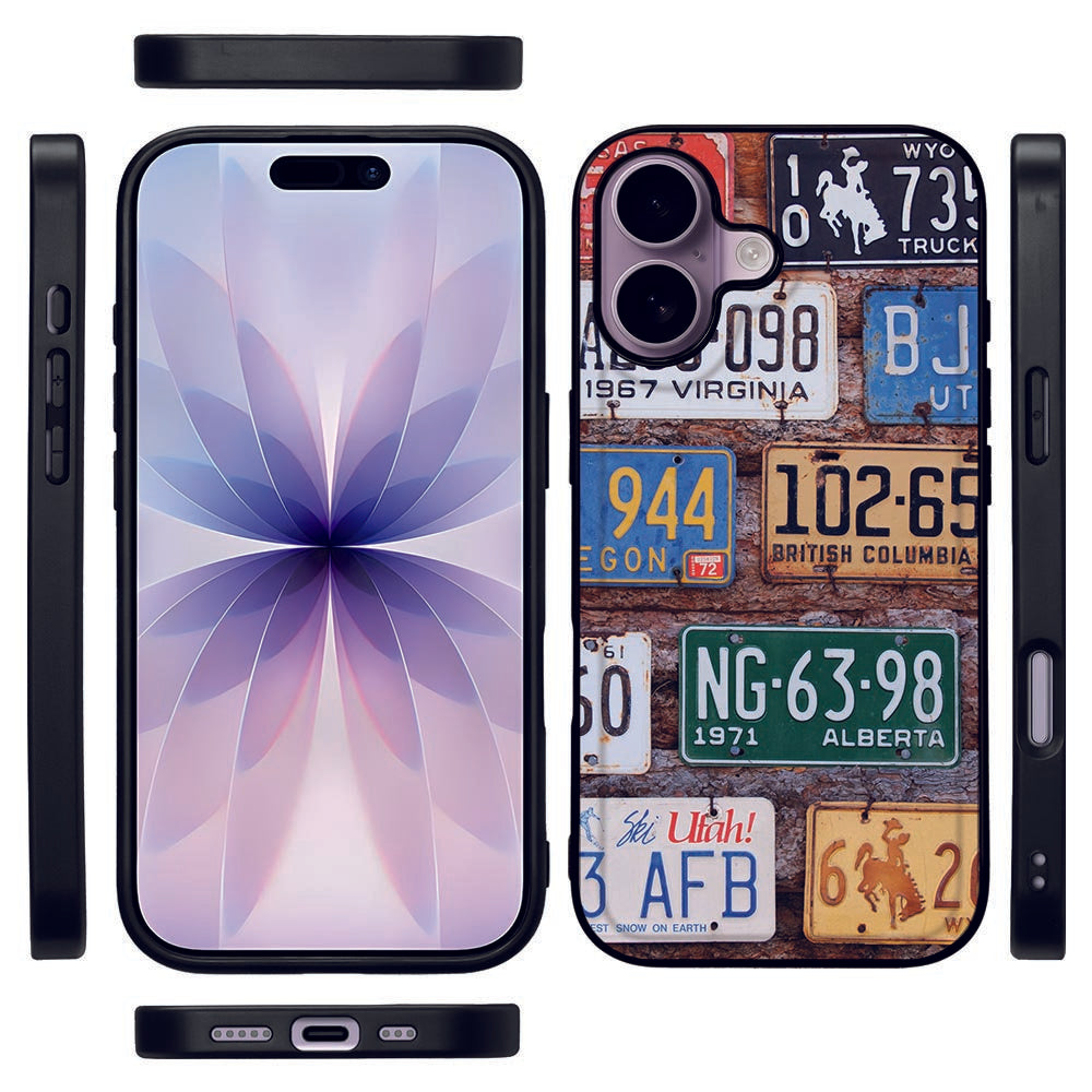 Apple iPhone 17 Back Cover Kentekenplaten design voorkant zijkant