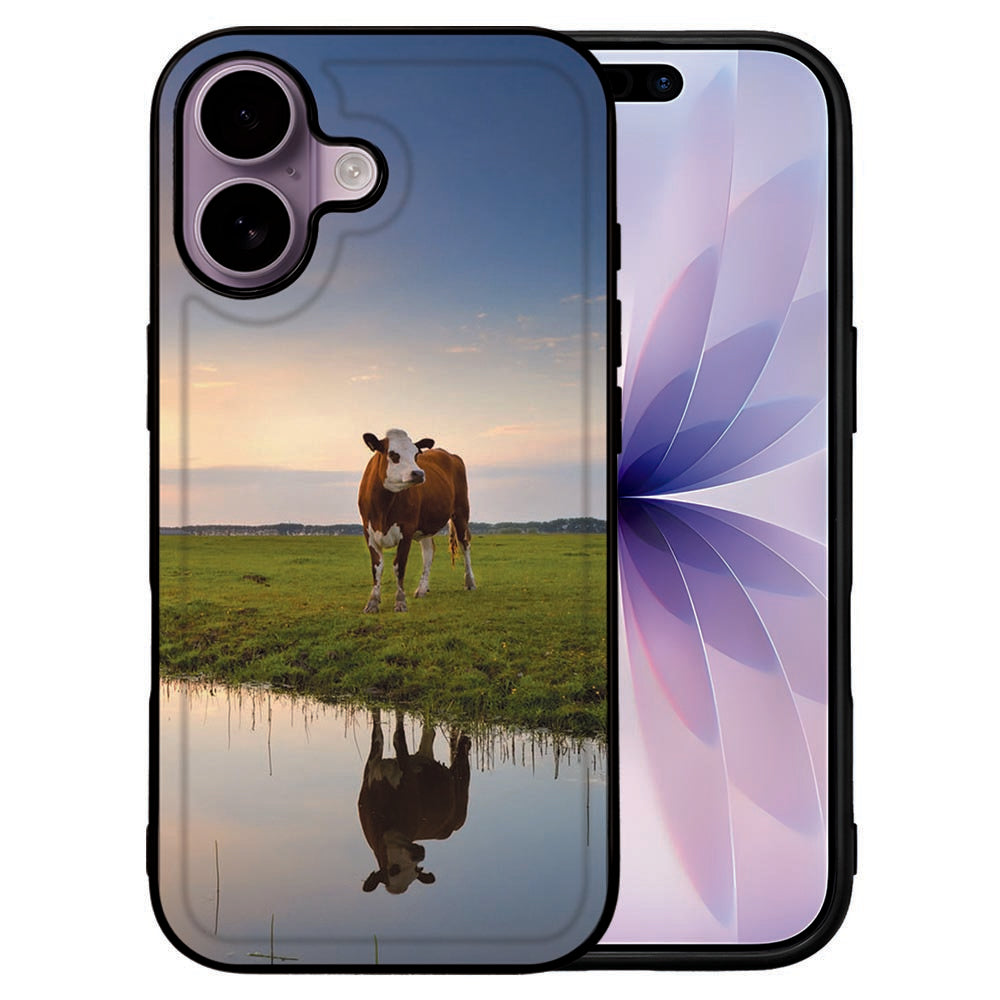 Apple iPhone 17 Backcover Hoesje iPhone 17 Koe koe-print aanzicht