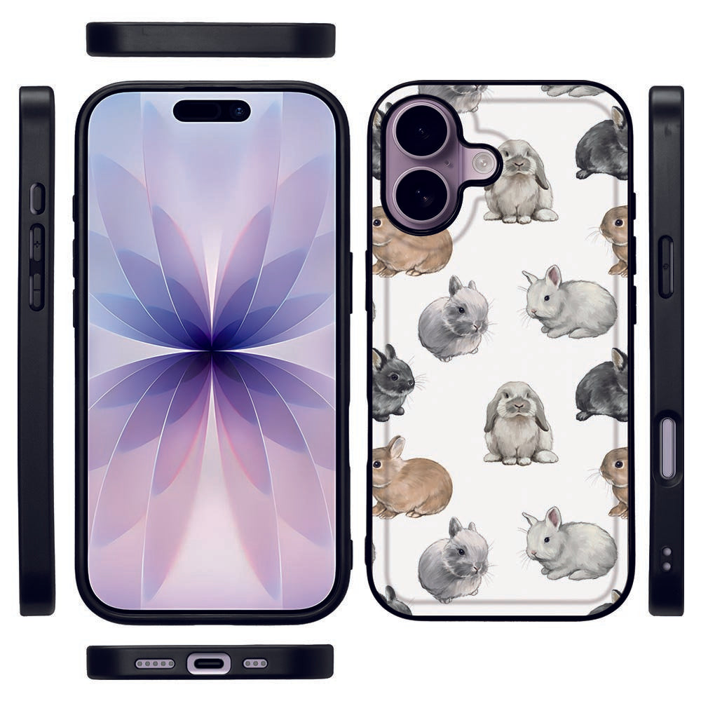 Apple iPhone 17 Back Cover Konijntjes schattige konijnen ontwerp aanzicht