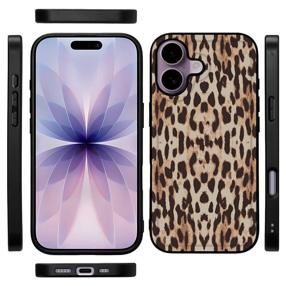 Apple iPhone 17 Beschermhoes Leopard voor en achterkant zijkant