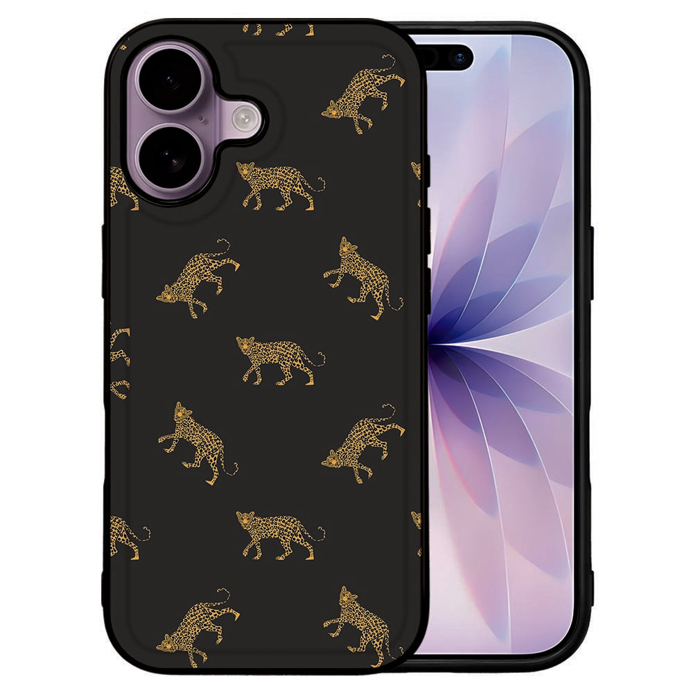 Backcover Hoesje Apple iPhone 17 Leopards designnaam luipaard zwart