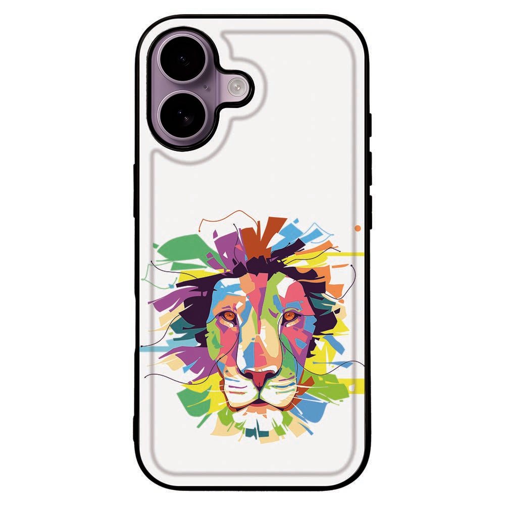Hoesje iPhone 17 Backcover Lion Color kleurrijk lion design voorkant