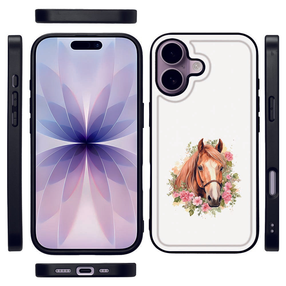 Apple iPhone 17 TPU Hoesje Paard schattig paard design aanzicht