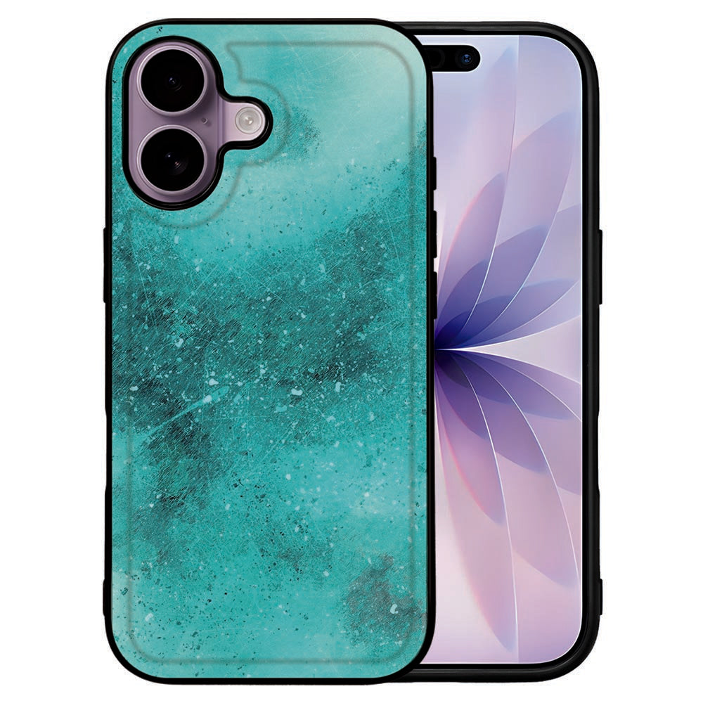 Apple iPhone 17 Back Cover iPhone 17 Painting Blue voorkant achterkant