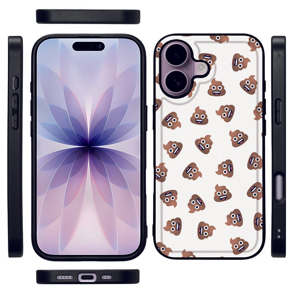 Apple iPhone 17 Beschermhoes Poep Emojis voorkant achterkant design gedetailleerd