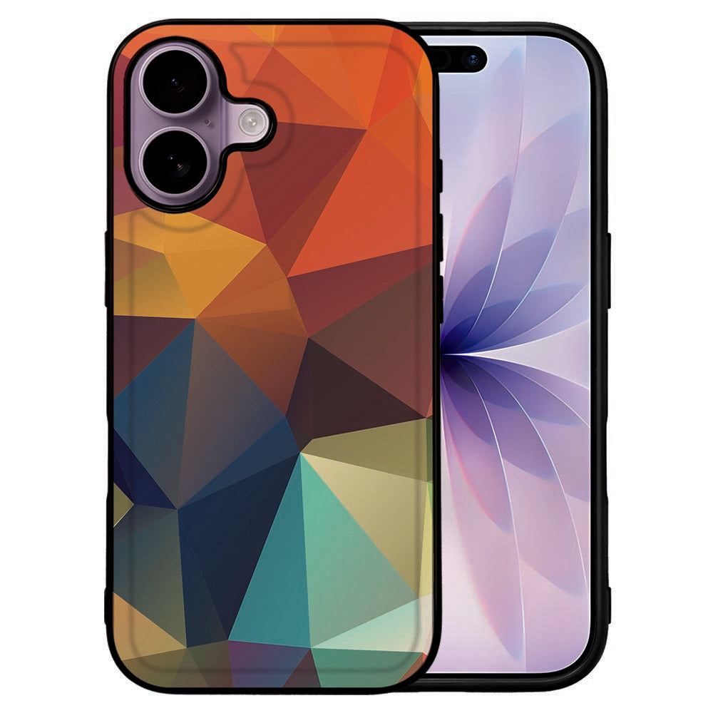 Apple iPhone 17 Backcover Hoesje Polygon Color achterkant en voorkant
