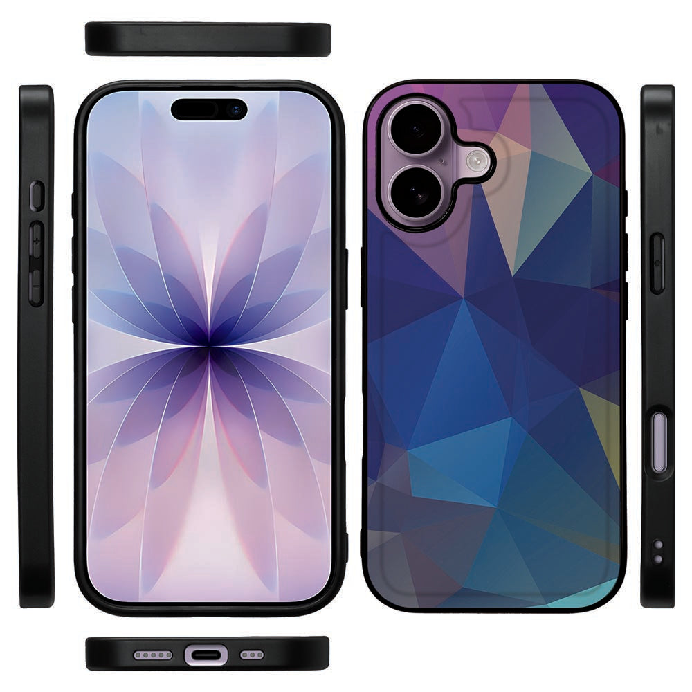 Apple iPhone 17 Backcover Hoesje Polygon Dark aanzicht