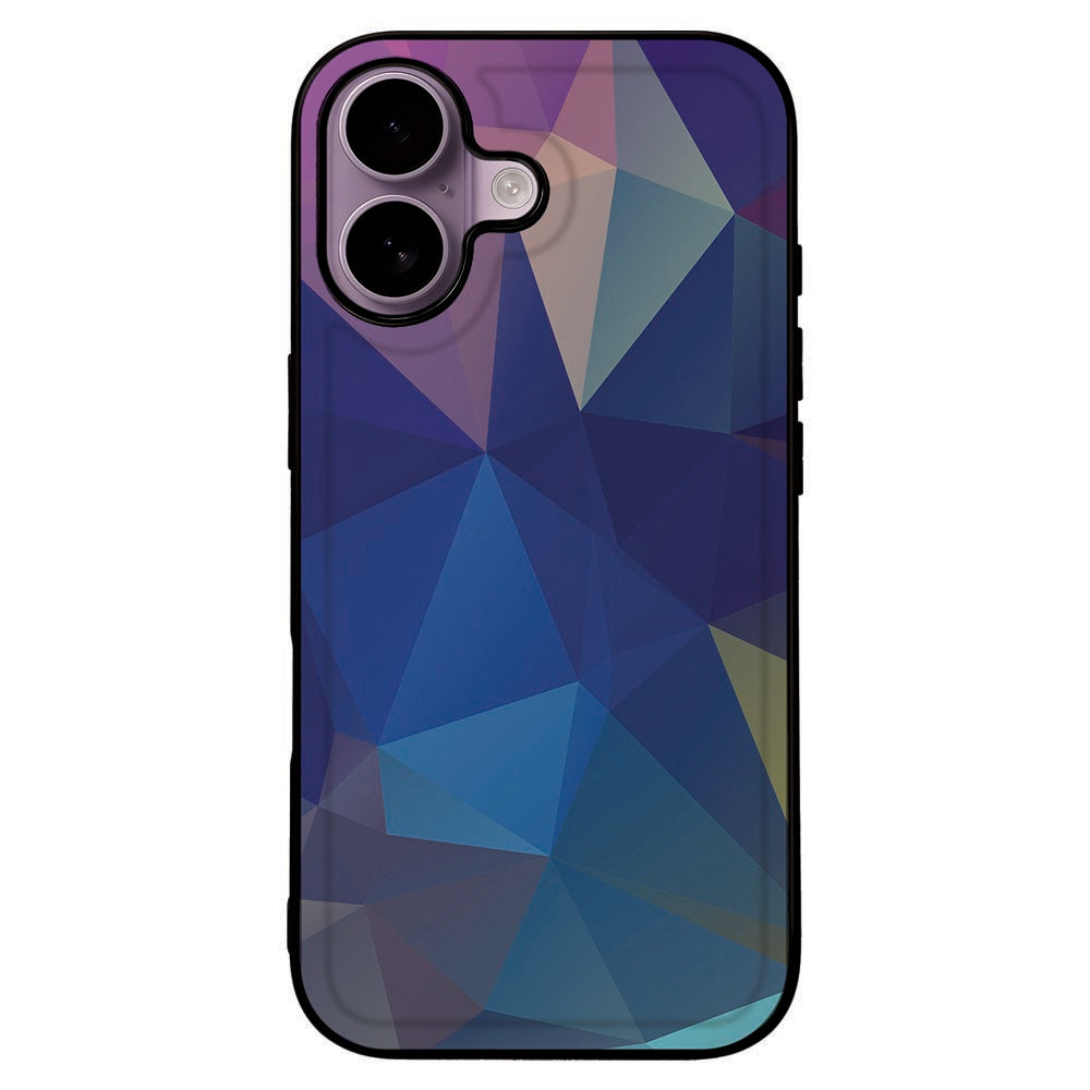 Apple iPhone 17 Backcover Hoesje Polygon Dark achteraanzicht