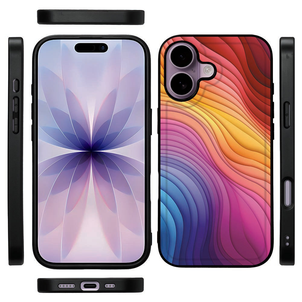Apple iPhone 17 TPU Hoesje iPhone 17 Regenboog design voorkant achterkant zijkanten