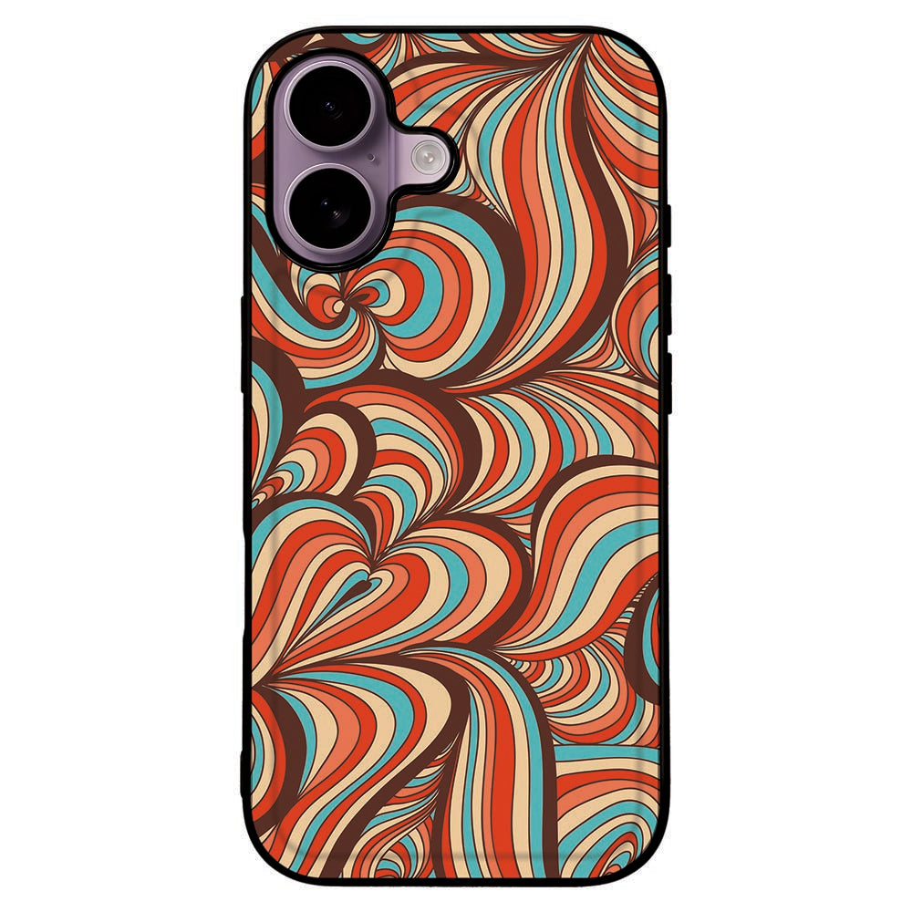 Apple iPhone 17 Backcover Hoesje Retro achterzijde design kleurpatroon
