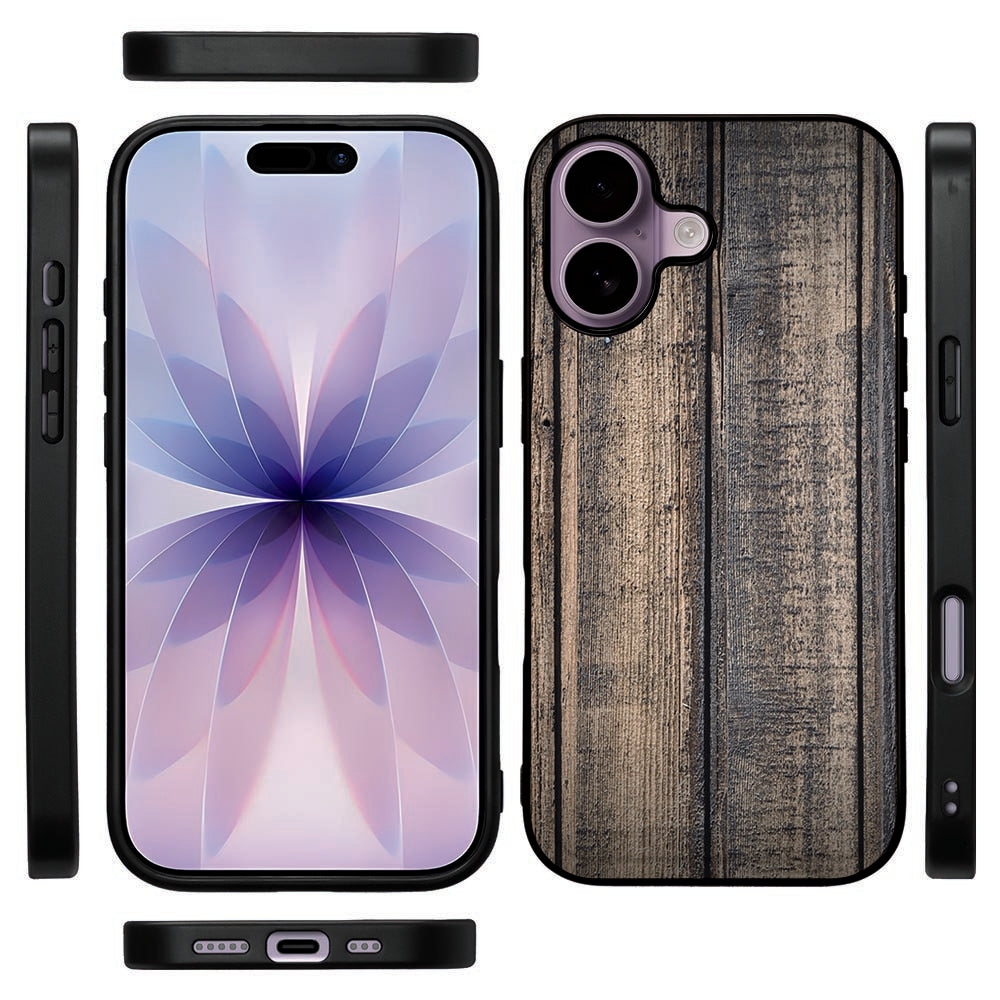 Apple iPhone 17 Backcover Hoesje iPhone 17 Steigerhout design achterzijde