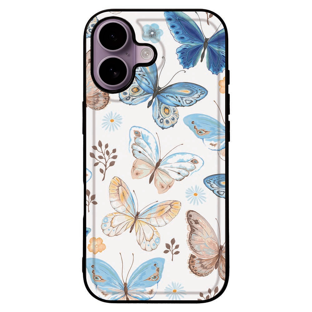 Apple iPhone 17 Beschermhoes Vlinder design bloemen aanzicht