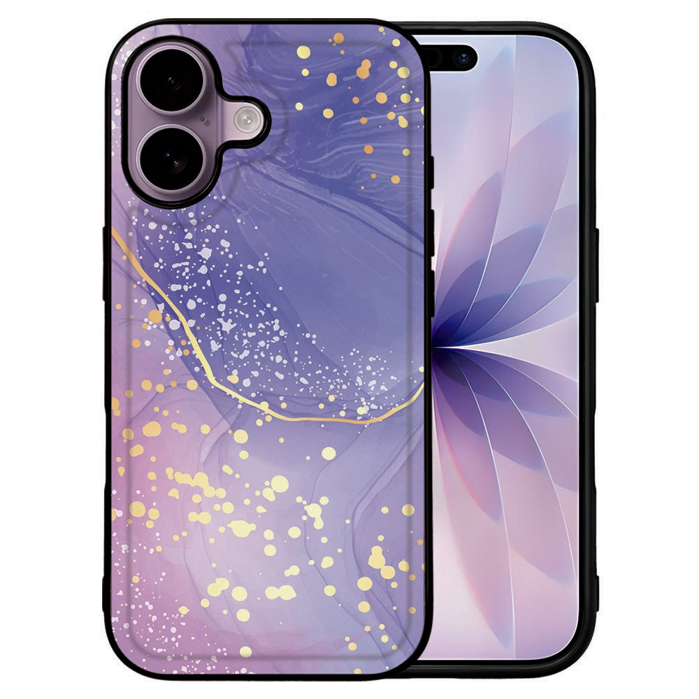 Apple iPhone 17 Back Cover Watercolor Paars design voorkant
