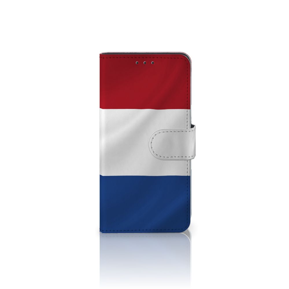 Alcatel 1B (2020) Bookstyle Case Nederlandse Vlag met artistiek ontwerp van de Nederlandse vlag.