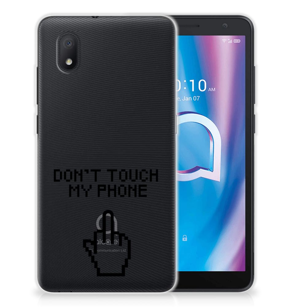 Alcatel 1B (2020) Silicone-hoesje Finger Don't Touch My Phone B2C Telecom