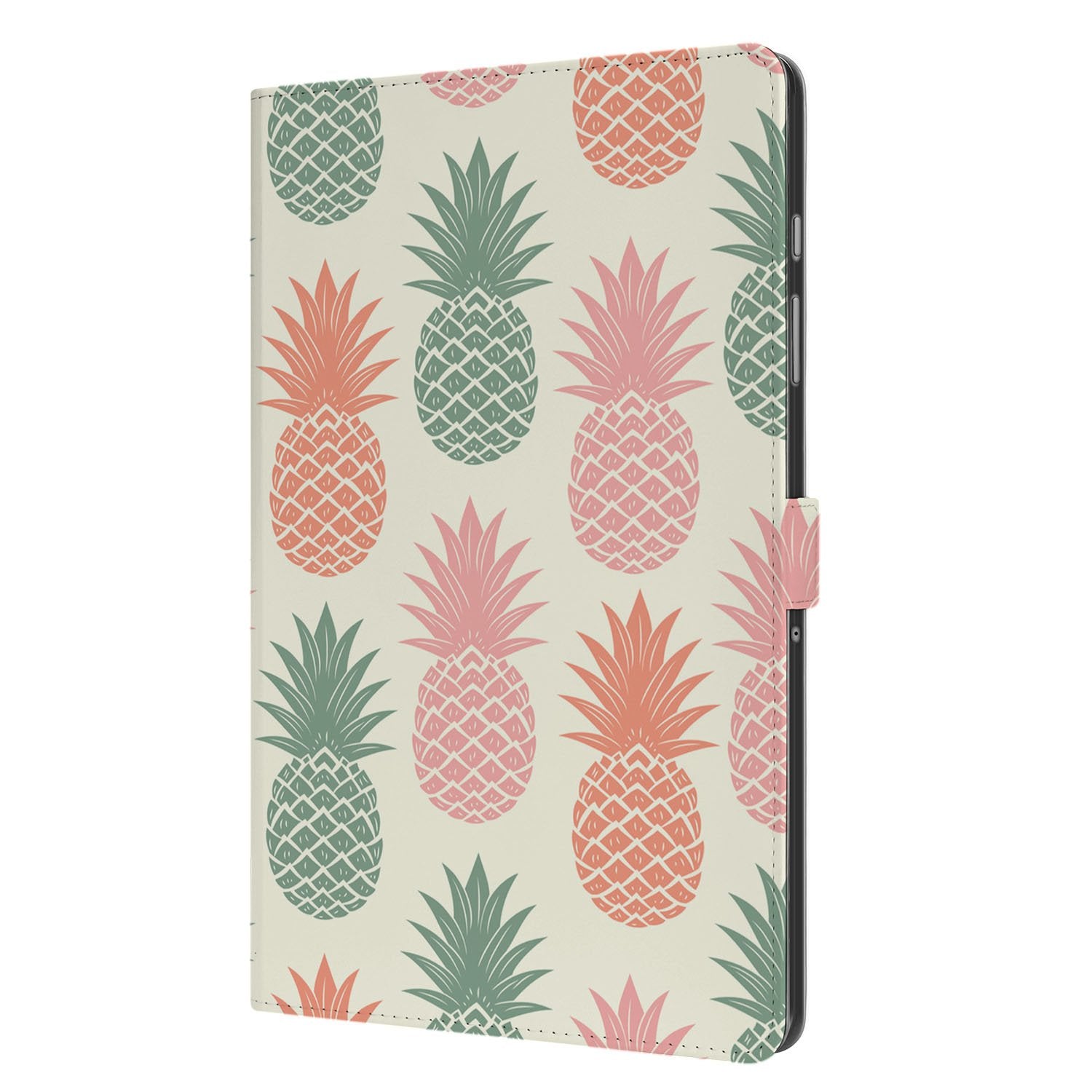 Ananas Book Case Hoesje met Standaard Samsung Galaxy Tab A11 Plus ananas design voorkant