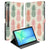 Ananas Book Case Hoesje met Standaard Samsung Galaxy Tab S10 FE Plus ananas patroon open aanzicht