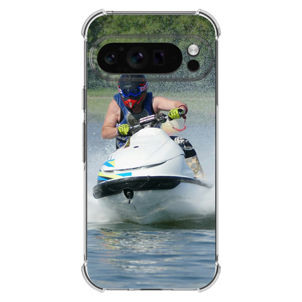 Google Pixel 9 Pro XL Anti-Shock Back Cover Hoesje Maken jetski actie water