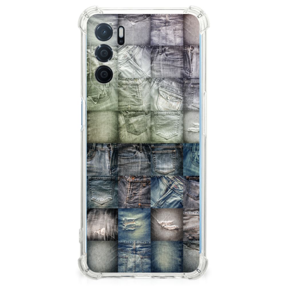 Anti Shock Bumper Case OPPO A16 | A16s | A54s Spijkerbroeken B2C Telecom