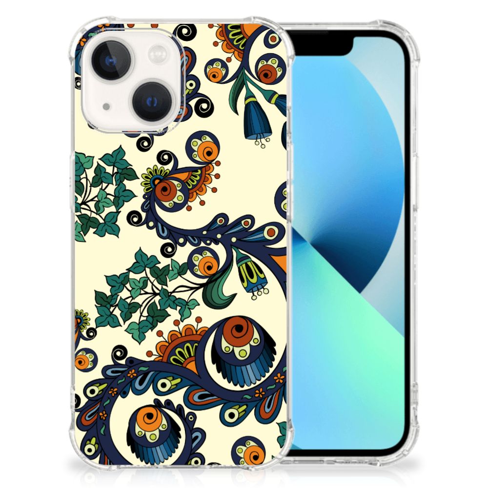 iPhone 13 Anti Shock Case Barok Flower voorkant