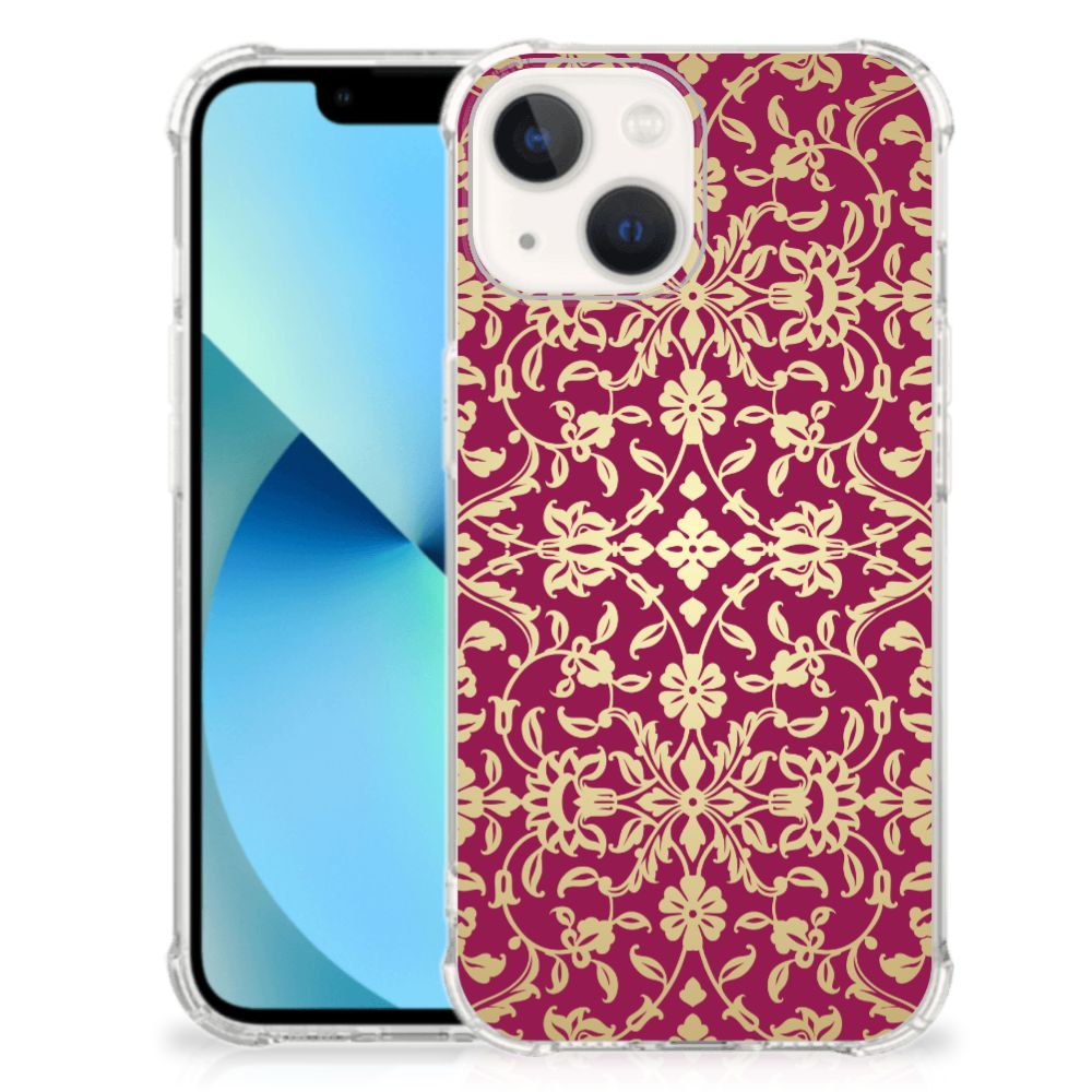 B2C Telecom iPhone 13 mini Anti Shock Case Barok Pink achteraanzicht