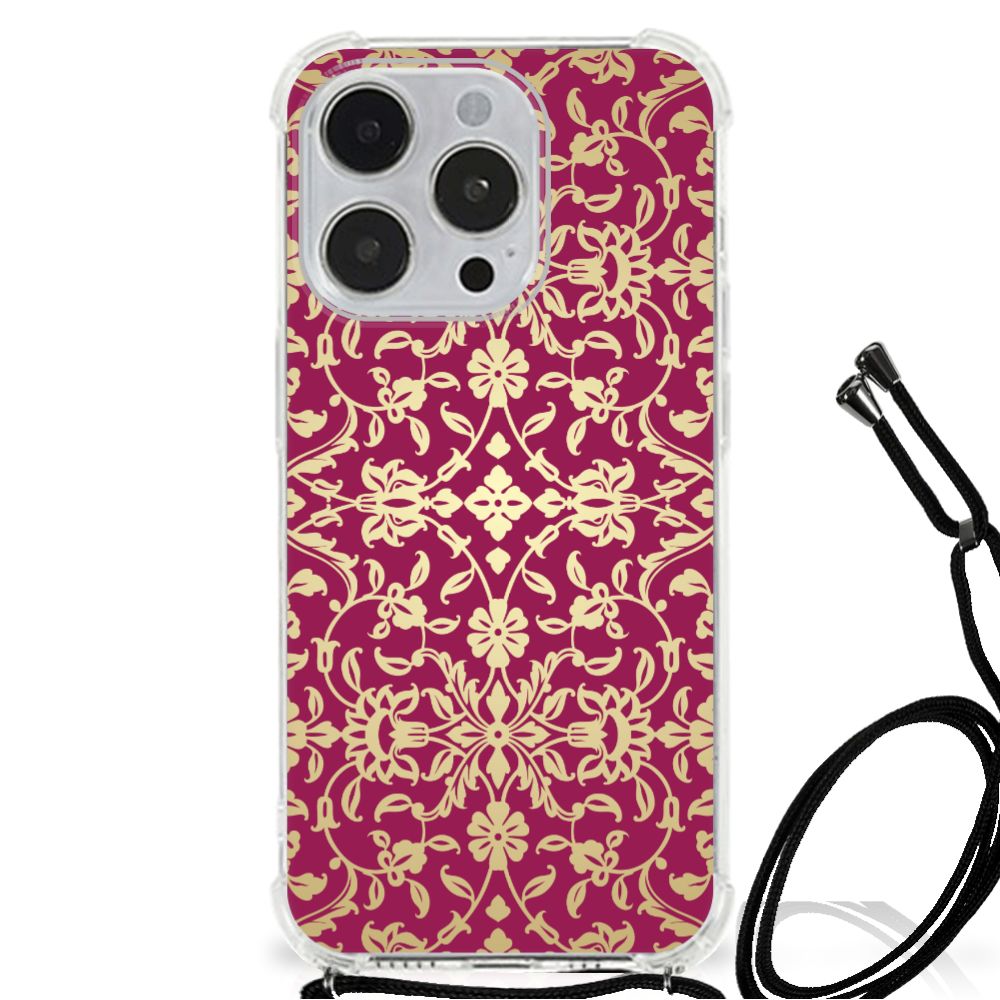 Anti Shock Case iPhone 14 Pro Barok Pink design voorkant