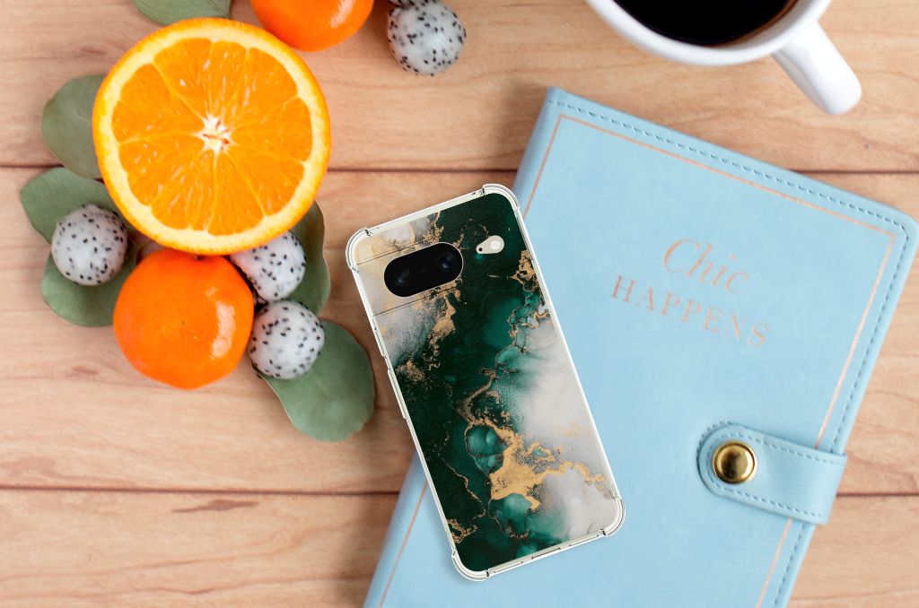 Anti-Shock Hoesje voor Google Pixel 8 Marmer Groen B2C Telecom
