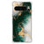 Google Pixel 8 Pro Anti-Shock Hoesje Marmer Groen Vooraanzicht.