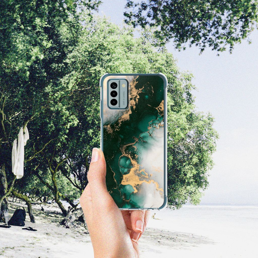 Anti-Shock Hoesje voor Nokia G22 Marmer Groen B2C Telecom