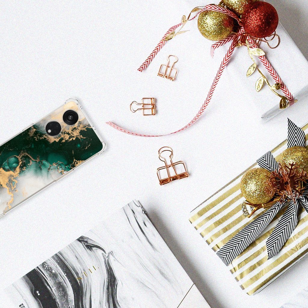 Anti-Shock Hoesje voor OPPO A98 Marmer Groen B2C Telecom