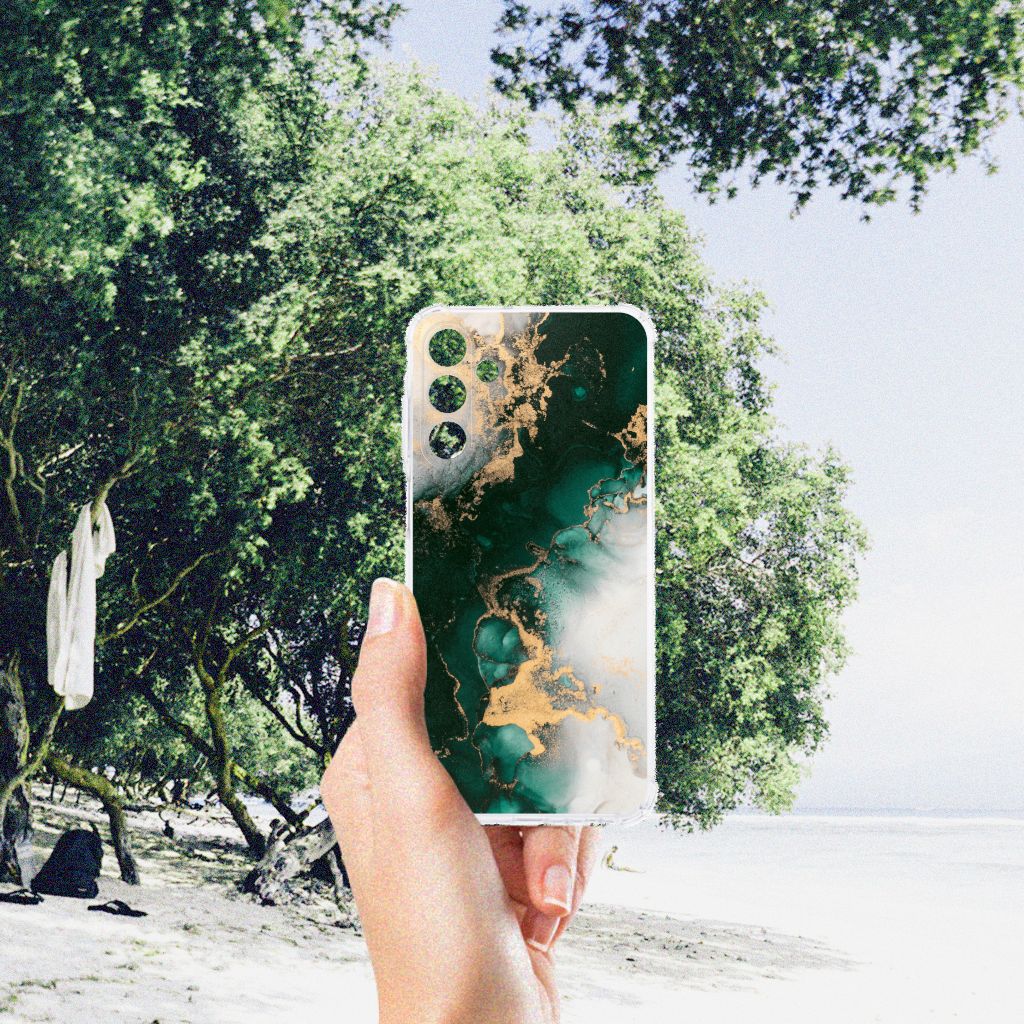 Anti-Shock Hoesje voor Samsung Galaxy A15 Marmer Groen B2C Telecom