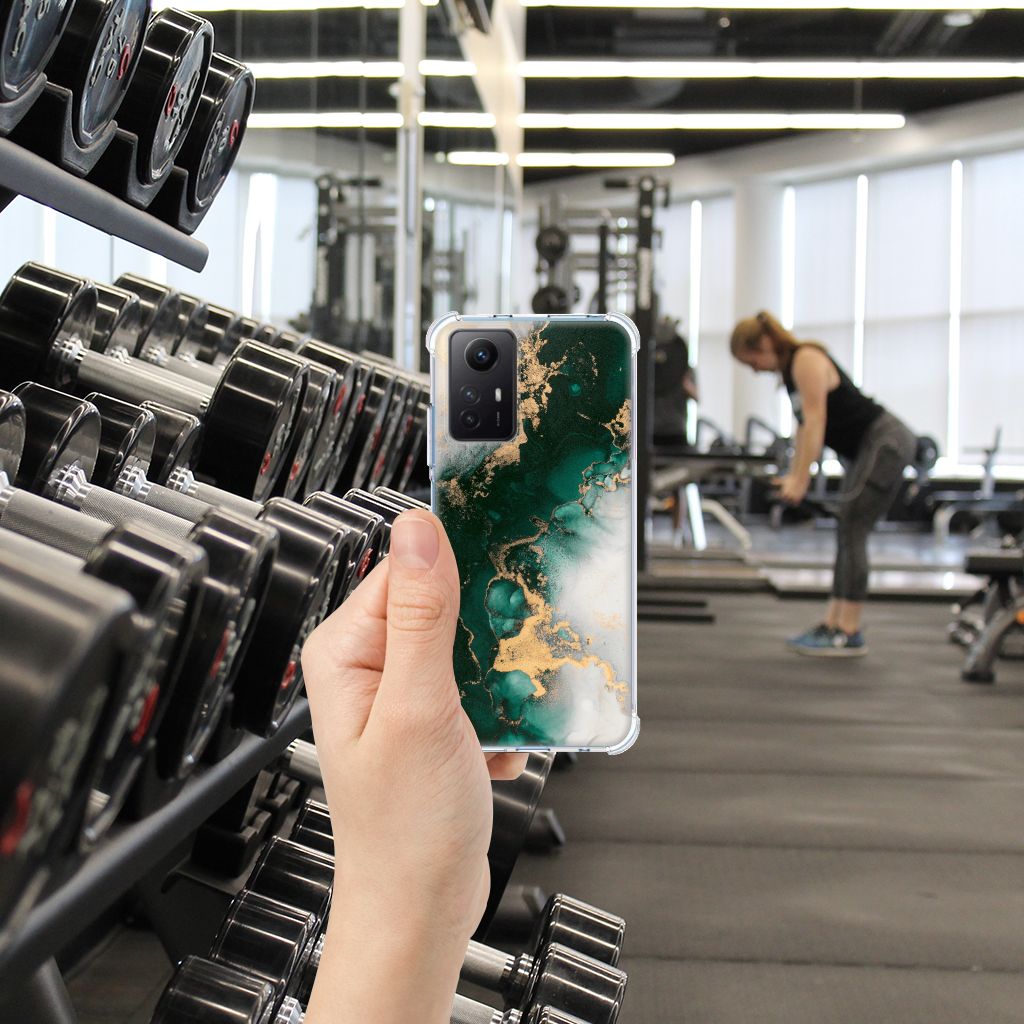 Anti-Shock Hoesje voor Xiaomi Redmi Note 12s Marmer Groen B2C Telecom