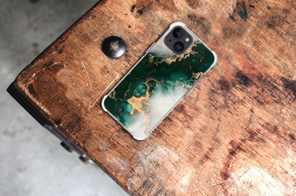 Anti-Shock Hoesje voor iPhone 15 Marmer Groen B2C Telecom