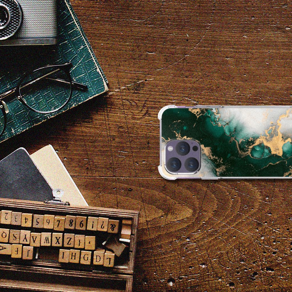 Anti-Shock Hoesje voor iPhone 15 Pro Max Marmer Groen B2C Telecom