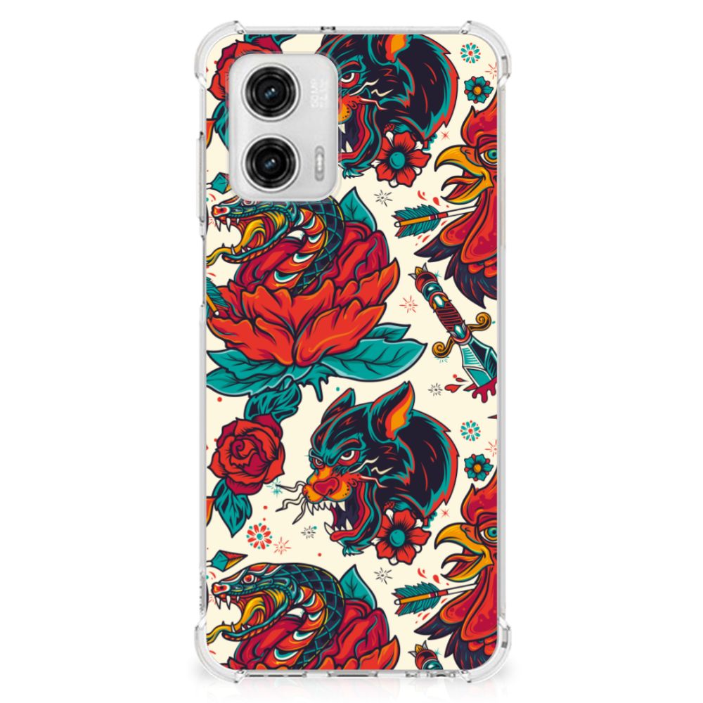Anti-shock Hoesje met foto voor Motorola Moto G73 Old Skool B2C Telecom