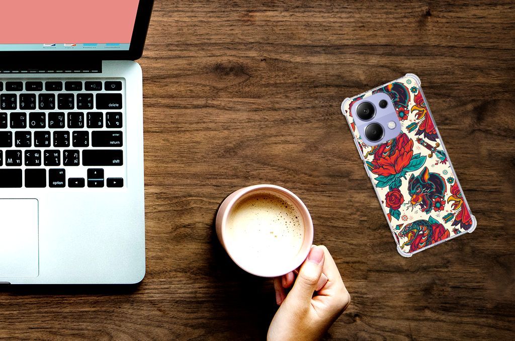 Anti-shock Hoesje met foto voor Xiaomi Redmi Note 13 4G Old Skool B2C Telecom