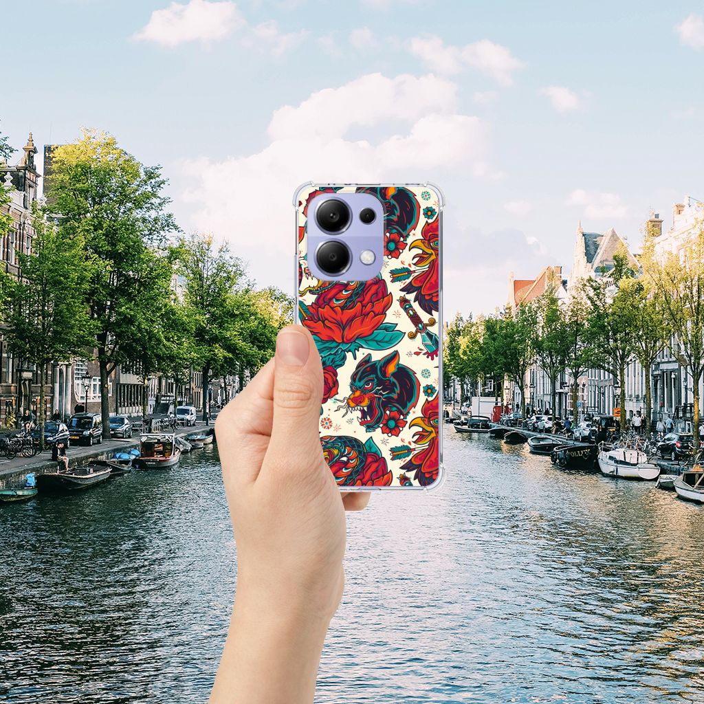 Anti-shock Hoesje met foto voor Xiaomi Redmi Note 13 4G Old Skool B2C Telecom
