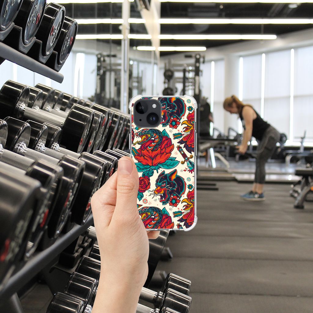 Anti-shock Hoesje met foto voor iPhone 15 Plus Old Skool B2C Telecom
