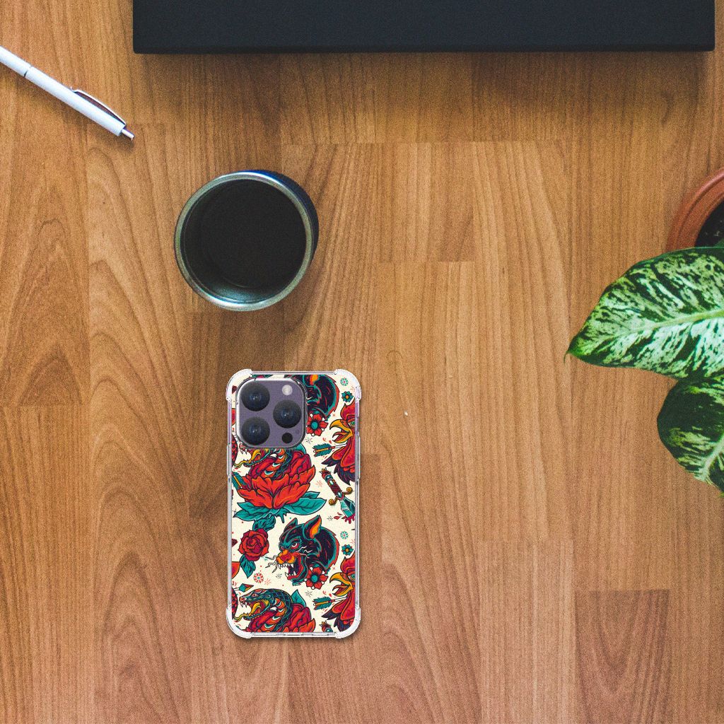 Anti-shock Hoesje met foto voor iPhone 15 Pro Old Skool B2C Telecom